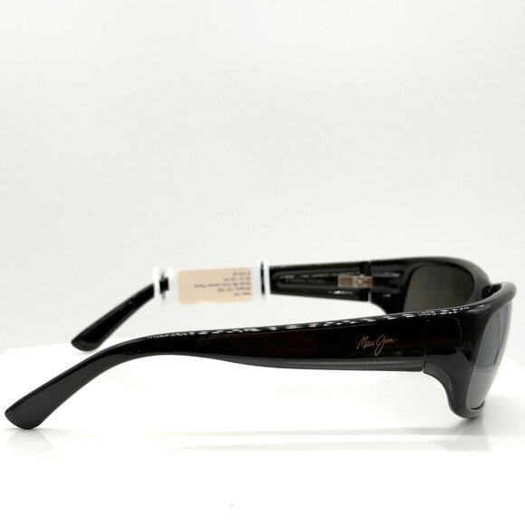 Maui Jim Stingray Sunglasses Unisex MJ 103-02 Gloss Black Grey Lenses 55mm - Picture 4 of 9